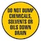 Signmission Do Not Dump Chemicals 16in Non-Slip Floor Marker, 16" x 16", FD-C-16-99952 FD-C-16-99952 - alternate 1